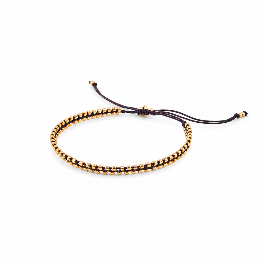 Pulsera Sofia color Negro, joyería artesanal hecha a mano en Perú