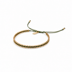 Pulsera Sofia color Verde Militar, joyería artesanal hecha a mano en Perú